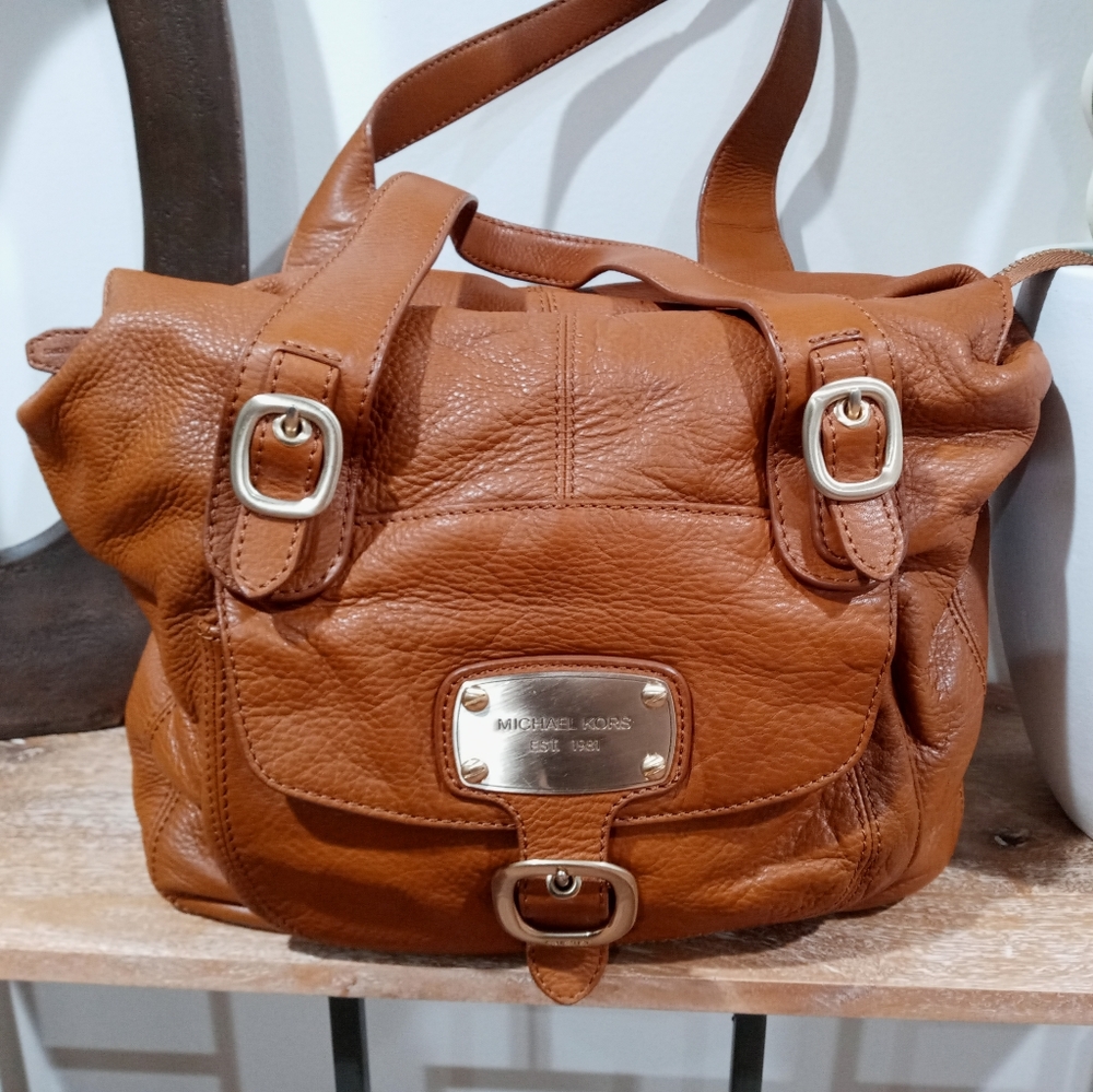 MICHAEL KORS Vintage Brown/Tan Leather Bag/Purse